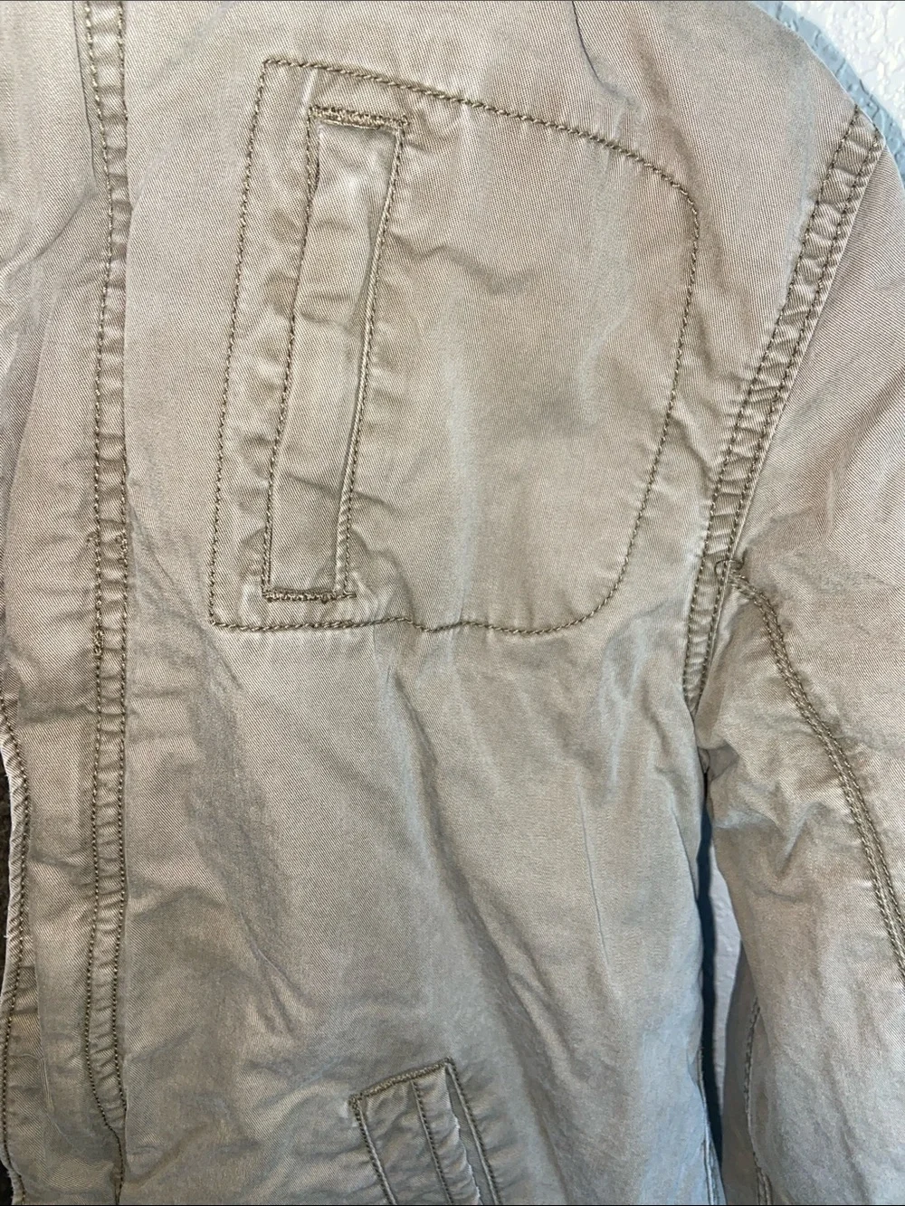 Place Tan Hooded Sherpa-Lined Field Jacket